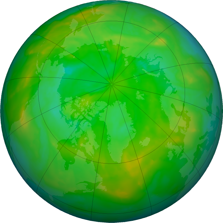 Arctic ozone map for 24 June 2011